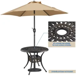 Yaheetech Outdoor Patio Bistro Dining Table For Garden Backyard Bronze 10 Yaheetech Outdoor Patio Bistro Dining Table For Garden Backyard Bronze -Furniture GUEST bf7bb5b7 6eef 42ce bfb2 9c3bedc7b359