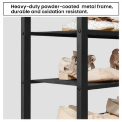Yaheetech 6-Tier Shoes Rack Shelf Organizer Entryway Shoes Shelf With Storage Box, Rustic Brown -Furniture GUEST bf93d29f 26e5 41bc ab60 002519452d5f
