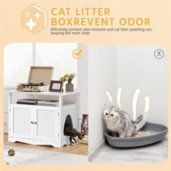 Yaheetech Pet Litter Box Enclosure With Storage Shelf 9 Yaheetech Pet Litter Box Enclosure With Storage Shelf -Furniture GUEST bfac3e27 5942 49c3 942a 260527711c15