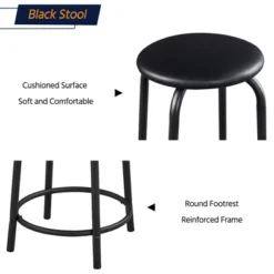 Yaheetech Adjustable Glass Drafting Table & Stool Set Black -Furniture GUEST bfd3a17b 2b81 4bdc 86e2 731eef543b43