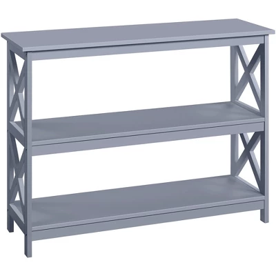 Yaheetech 3-Tier Wooden Console Table X Design Entryway Table 8 Yaheetech 3-Tier Wooden Console Table X Design Entryway Table - Image 8