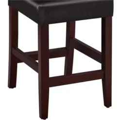 Yaheetech Counter Stools Barstools Set Of 2 Classic Upholstered Faux Leather With Padded High Backrest -Furniture GUEST c125c90e 0f71 4ba1 bdec 5f39b51bae54