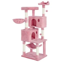 Yaheetech 64"H 4-level Plush Cat Tree Tower With Condos Platform -Furniture GUEST c163fc17 414f 4b6c 8b4d 4e147cdd32c2