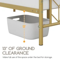 Yaheetech Vintage Metal Bed Frame With Headboard -Furniture GUEST c1c95565 9cfb 4536 8823 dae367092ace