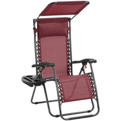 Yaheetech 26in Outdoor Patio Zero Gravity Chair With Cupholder/Pillow -Furniture GUEST c2602aab e877 409e 8b74 ee5b693d10d0