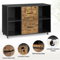 Yaheetech Vintage File Cabinet With 2 Drawers And Storage Shelves For Home, Office 11 Yaheetech Vintage File Cabinet With 2 Drawers And Storage Shelves For Home, Office -Furniture GUEST c34b681d 0a8e 418f 962f 015c705f2e90