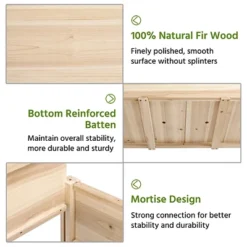 Yaheetech Elevated Garden Bed With Wheels For Vegetables Flowers Wood -Furniture GUEST c35b753a d2ca 4c7b 9b20 930f81eef493