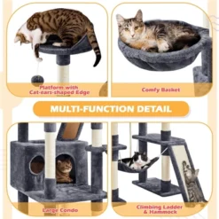 Yaheetech 82.5"H Large Plush Cat Tree With 2 Cozy Condos 11 Yaheetech 82.5"H Large Plush Cat Tree With 2 Cozy Condos -Furniture GUEST c4517700 ff55 4487 b3b5 be33f8db8212