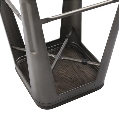 Yaheetech 24 Inches Height Backless Stackable Metal Counter Bar Stool, Set Of 4 6 Yaheetech 24 Inches Height Backless Stackable Metal Counter Bar Stool, Set Of 4 - Image 6