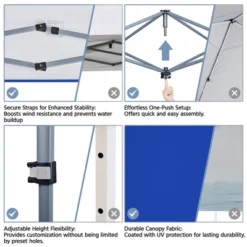 Yaheetech 8x8 Ft Pop-up Canopy With 9 Storage Pockets And Sandbags -Furniture GUEST c4b74f35 6e84 4e3d ba18 1e64f67a9617