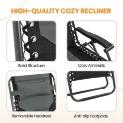 Yaheetech 29in Padded Outdoor Zero Gravity Chair 11 Yaheetech 29in Padded Outdoor Zero Gravity Chair -Furniture GUEST c507edd5 4008 4c9d bcb1 6d811e70fcc4