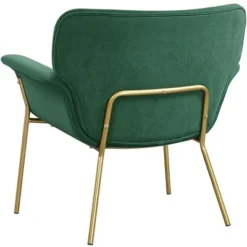 Yaheetech Modern Fabric Upholstered Accent Chair Armchair With Golden Metal Legs For Living Room -Furniture GUEST c5791db9 cc78 408d beff 1b034a1787d8