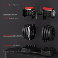Yaheetech Quick-Adjust Dumbbell Weight Set With Anti-Slip Handle For Home Gym -Furniture GUEST c5885cc8 426e 4967 8b60 245482599b07