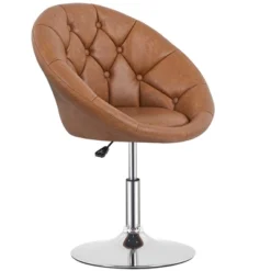 Yaheetech Height Adjustable Swivel Upholstered Round Accent Chair Barrel Chair 21 Yaheetech Height Adjustable Swivel Upholstered Round Accent Chair Barrel Chair -Furniture GUEST c5f8abdc ddfb 4e9c 9afb 72ec3860b740