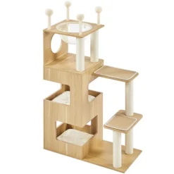 Yaheetech 53inch Wooden Cat Tree Tower With Condo, Wood 13 Yaheetech 53inch Wooden Cat Tree Tower With Condo, Wood -Furniture GUEST c750aac3 0946 4ca5 ba53 f71fd7ed8c3b