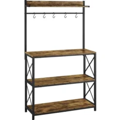 Yaheetech 4-Tier Kitchen Storage Rack With 5 S Hooks -Furniture GUEST c8dc3b54 bf03 4155 8a00 2ed0b43c9d44