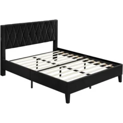 Yaheetech Upholstered Bed Frame With Built-In USB Ports -Furniture GUEST c8e49426 8ab0 4f36 98b6 b77e6648940e