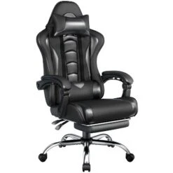 Yaheetech Adjustable Gaming Chair With Footrest And Lumbar Support -Furniture GUEST c91b1001 d75b 49b2 b8d2 29b14858ec1d