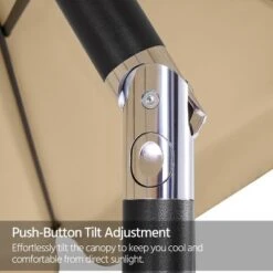 Yaheetech 9ft Outdoor Umbrella With Push Button Tilt And Crank -Furniture GUEST c9edcdff d7eb 4b15 89a8 afead87937e2