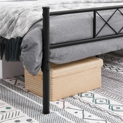 Yaheetech Simple Metal Bed Frame With Headboard&Footboard Slatted Bed Base 3 Yaheetech Simple Metal Bed Frame With Headboard&Footboard Slatted Bed Base - Image 3