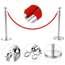 Yaheetech 2pcs Ball Top Stainless Steel Stanchion Posts -Furniture GUEST cb74bc8a 030f 4ee9 af56 e58e60538063