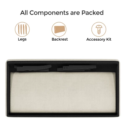 Yaheetech Armless Loveseat, Mini Sofa Seat Made With Rubberwood Legs And USB Ports For Living Room 5 Yaheetech Armless Loveseat, Mini Sofa Seat Made With Rubberwood Legs And USB Ports For Living Room - Image 5