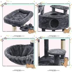 Yaheetech 46" 3-Level Plush Cat Activity Tower -Furniture GUEST cced0dcf d0a0 4191 a011 6db460687f95