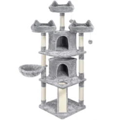 Yaheetech 69"H Large Plush Cat Tree With Platforms For Kittens Cats -Furniture GUEST ce00a693 71ae 45f4 b586 b7266ff277c6