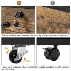 Yaheetech Vintage Mobile Letter Size Rolling File Cabinet With Drawer And Open Shelf For Home Office 13 Yaheetech Vintage Mobile Letter Size Rolling File Cabinet With Drawer And Open Shelf For Home Office -Furniture GUEST ceba5a7c 0d66 40a2 b438 ab8d14bcde34 1