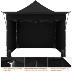 Yaheetech Portable 10 X 10 Ft. Pop-up Canopy Tent With 3 Sidewalls And Adjustable Awning -Furniture GUEST cf03b8b5 abee 4fd5 b076 e4d1d5c0ec21
