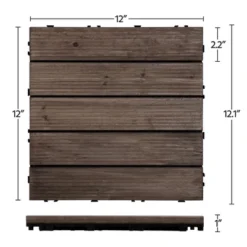 Yaheetech Pack Of 27 Fir Wood Flooring Tiles Interlocking Wood Tiles For Patio Garden -Furniture GUEST d04b2f05 4509 4ffc 9f5e 369c13b20ac5