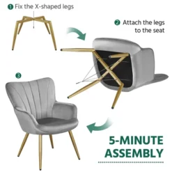 Yaheetech Accent Chair Modern Armchair For Living Room -Furniture GUEST d101c73c dd62 4a8a bbd9 f849f53c503d