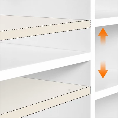 Yaheetech Shoe Storage Bench Shoes Organizer With 10 Cubbies And Cushion Seat, White 6 Yaheetech Shoe Storage Bench Shoes Organizer With 10 Cubbies And Cushion Seat, White - Image 6