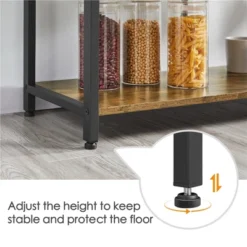 Yaheetech 5-Tier 56" H Baker’s Rack With Wire Basket & Power Outlets, Rustic Brown 12 Yaheetech 5-Tier 56" H Baker’s Rack With Wire Basket & Power Outlets, Rustic Brown -Furniture GUEST d2f303d9 3cac 4624 b80c 1ccb09947458