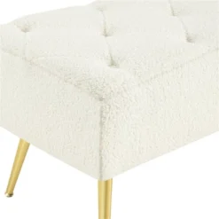 Yaheetech Modern Upholstered Button-Tufted Ottoman Footstool Bench For Bedroom -Furniture GUEST d3106c81 6941 4a2e b52d 8bea103d28c9