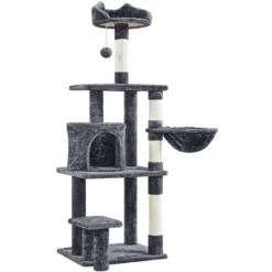 Yaheetech 57" Multi Level Cat Tower Tall Cat Tree With Basket & Condo & Scratching Post 13 Yaheetech 57" Multi Level Cat Tower Tall Cat Tree With Basket & Condo & Scratching Post -Furniture GUEST d36b257d a7b0 43ad 8a63 9a167ea51474