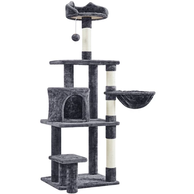 Yaheetech 57" Multi Level Cat Tower Tall Cat Tree With Basket & Condo & Scratching Post 7 Yaheetech 57" Multi Level Cat Tower Tall Cat Tree With Basket & Condo & Scratching Post - Image 7