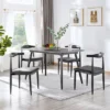 Yaheetech Set Of 4 Modern Dining Chairs With Metal Legs, Black