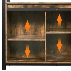 Yaheetech 47 Inch TV Stand, Industrial TV Cabinet For 55-inch TV, Rustic Brown -Furniture GUEST d4e15137 aaa9 4c9e 91f3 5d3ef0424904