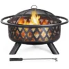 Yaheetech 36" Outdoor Round Fire Pit Patio Garden Bonfire With Spark Screen And Poker