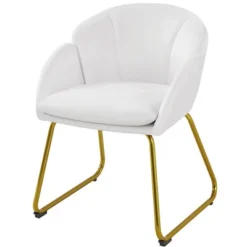 Yaheetech Velvet Armchair Accent Chair With Metal Legs For Living Room/Bedroom -Furniture GUEST d52c7e62 023b 487f b1fa d4792c85aa5a