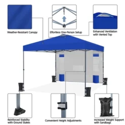 Yaheetech 8x8 Ft Pop-up Canopy With 9 Storage Pockets And Sandbags -Furniture GUEST d617ed94 70ab 443c a362 128157d756b3