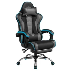 Yaheetech Adjustable Gaming Chair With Footrest And Lumbar Support -Furniture GUEST d76c71f1 277b 4a1a 9759 047a7559d403