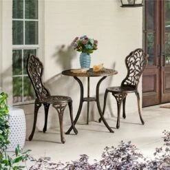 Yaheetech 3 Piece Outdoor Bistro Table Set