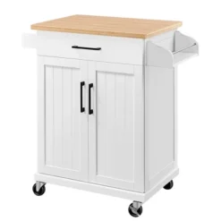 Yaheetech Rolling Kitchen Island Kitchen Cart With Towel Rack & Drawer -Furniture GUEST d8571225 6faf 44c7 a543 ddf811de78a0