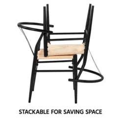 Yaheetech Modern Metal Weave Armchair Frame Dining Chair, Set Of 2, For Living Room -Furniture GUEST d8d76ea7 5aa5 4043 bfb8 c03c6f0bcaa6