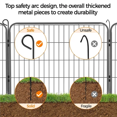 Yaheetech 8-Panel Metal Dog Playpen Fence For Outdoor Indoor 6 Yaheetech 8-Panel Metal Dog Playpen Fence For Outdoor Indoor - Image 6