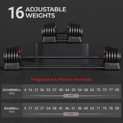 Yaheetech 2 X 2-in-1 Quick-Adjust Dumbbell Weight Set For Home Gym 4 Yaheetech 2 X 2-in-1 Quick-Adjust Dumbbell Weight Set For Home Gym - Image 4