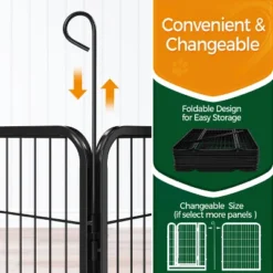 Yaheetech 12 Panels Dog Playpen Metal Pet Playpen, Black -Furniture GUEST d9c551d2 38fa 4692 a257 2b02b3d35991