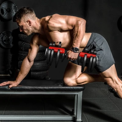 Yaheetech 2 X 2-in-1 Quick-Adjust Dumbbell Weight Set For Home Gym 1 Yaheetech 2 X 2-in-1 Quick-Adjust Dumbbell Weight Set For Home Gym